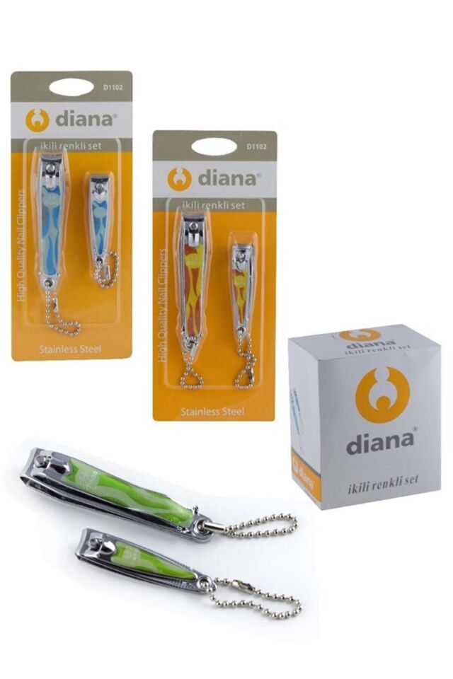 Diana 2 Li Renkli Vakumlu Tırnak Makası