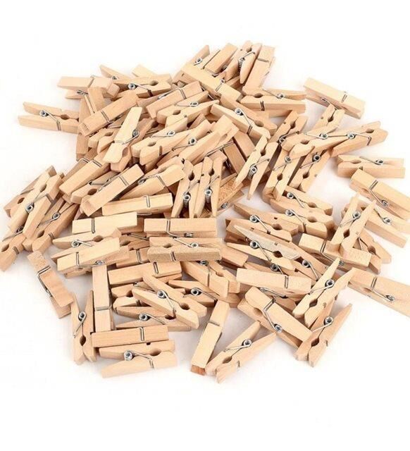 Mandal Mini Ahşap Mandal (10 Adet)