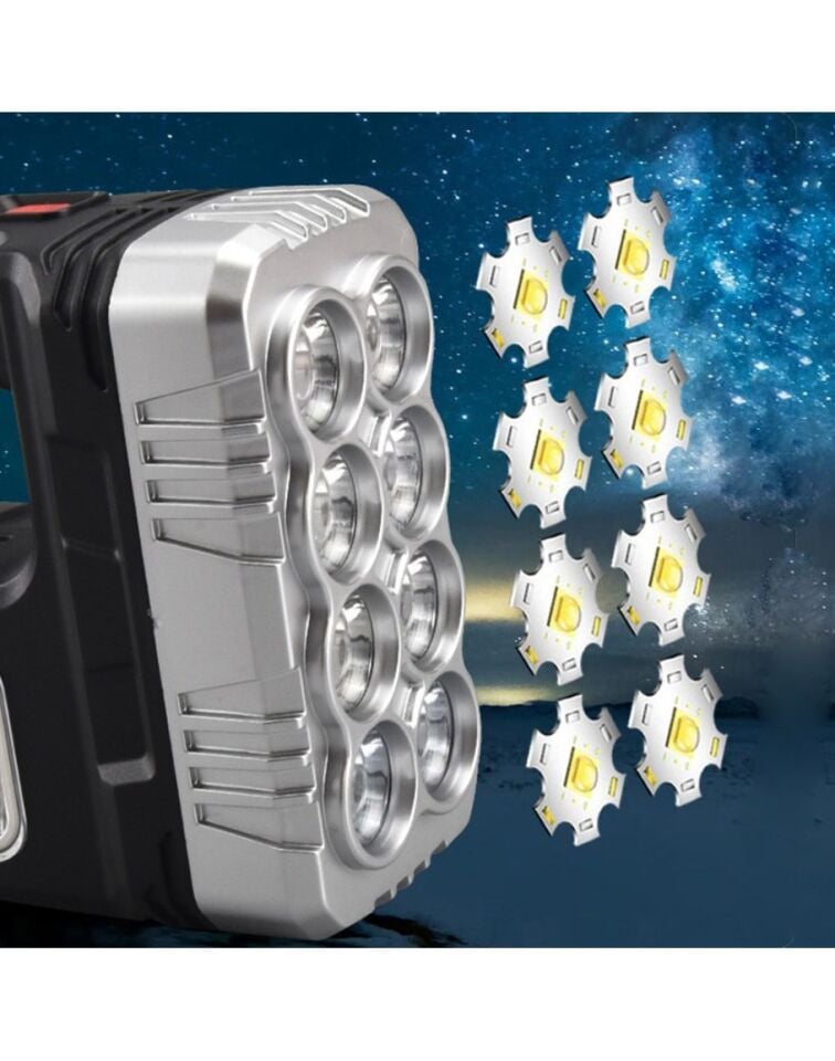 El Feneri Solar Panelli Ledli Powerbank Cob Fener