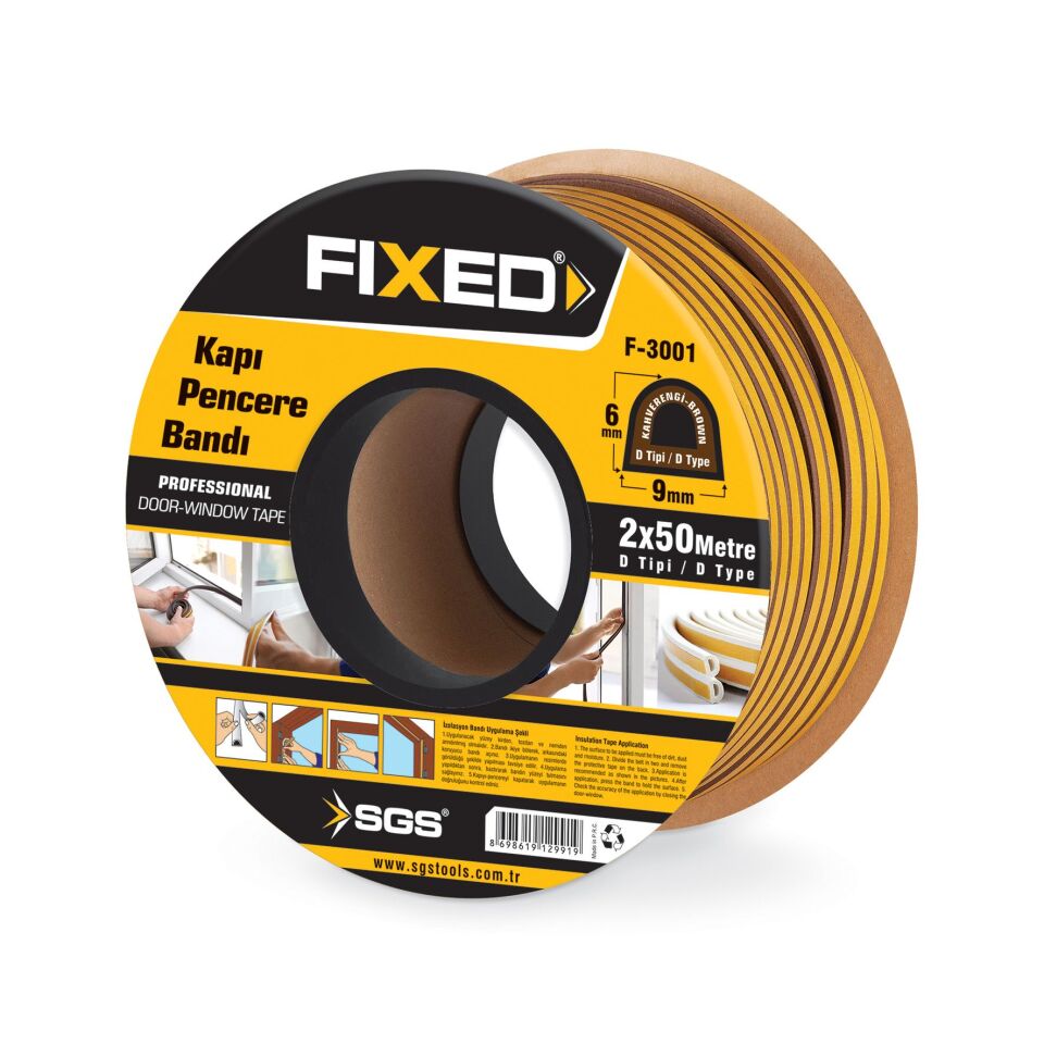 KAPI PENCERE BANDI (KAHVERENGİ) 2*50 MT