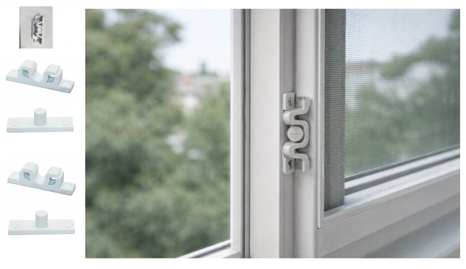 2 Adet Plastik Beyaz Sineklik Çıtçıtı – Dayanıklı ve Pratik Sineklik Sabitleme Aparatı