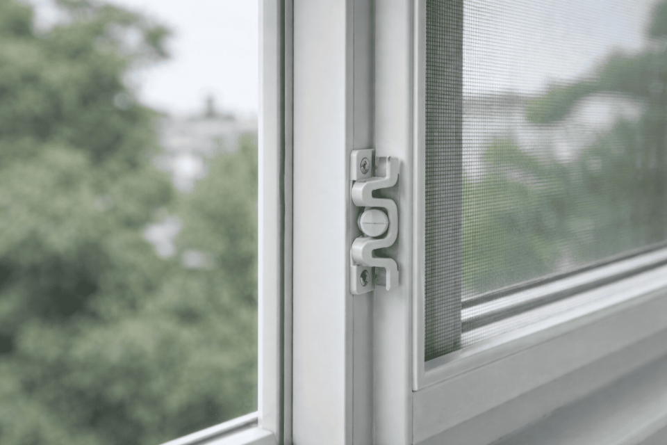 4 Adet Plastik Beyaz Sineklik Çıtçıtı – Dayanıklı ve Pratik Sineklik Sabitleme Aparatı