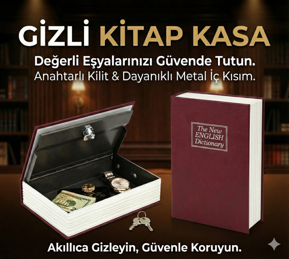 Kitap Görünümlü Gizli Kasa