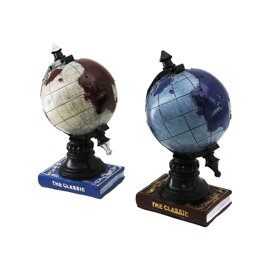 KUMBARA DÜNYA VİNTAGE DEKORATİF BİBLO KUMBARA RENKLİ 22CM REÇİNE