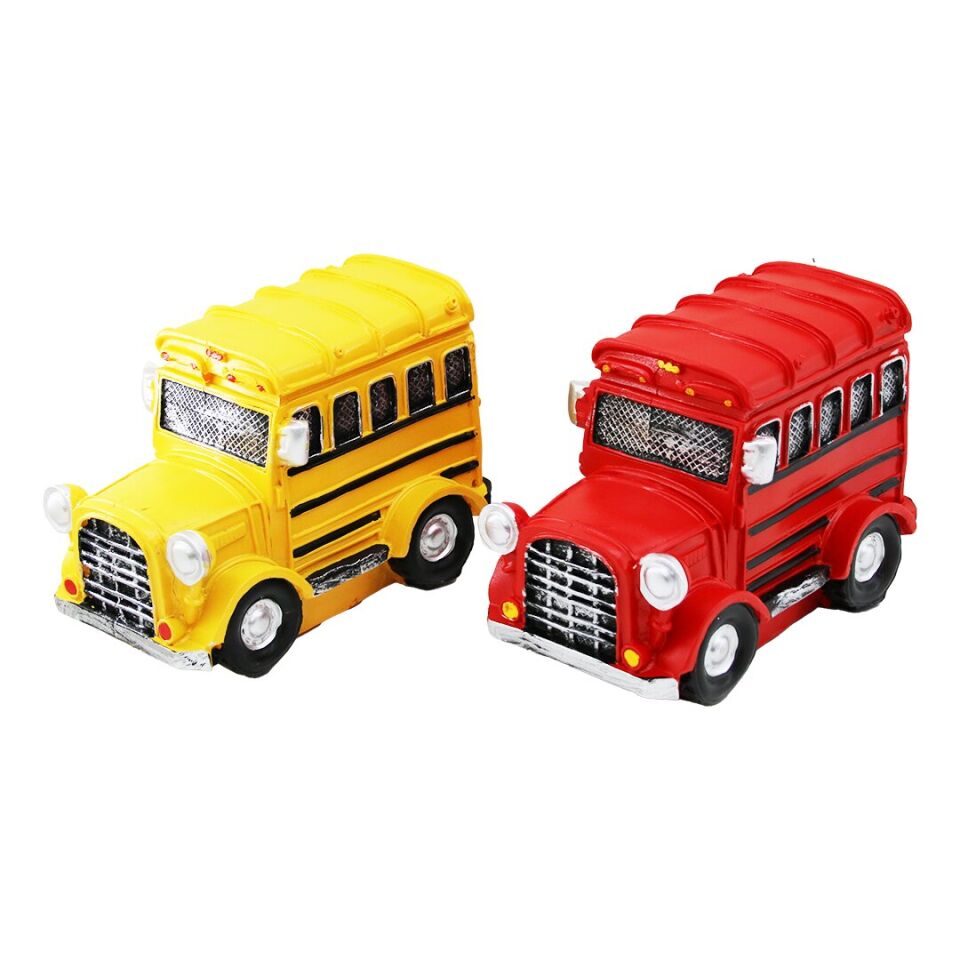 KUMBARA ARABA VİNTAGE DEKORATİF BİBLO KUMBARA RENKLİ 17.5X6.5X11.5CM REÇİNE