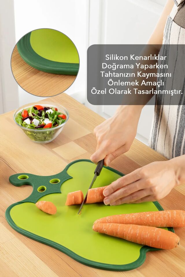 Dolma Biber Figürlü Kaydırmaz Kesme Tahtası Doğrama Panosu