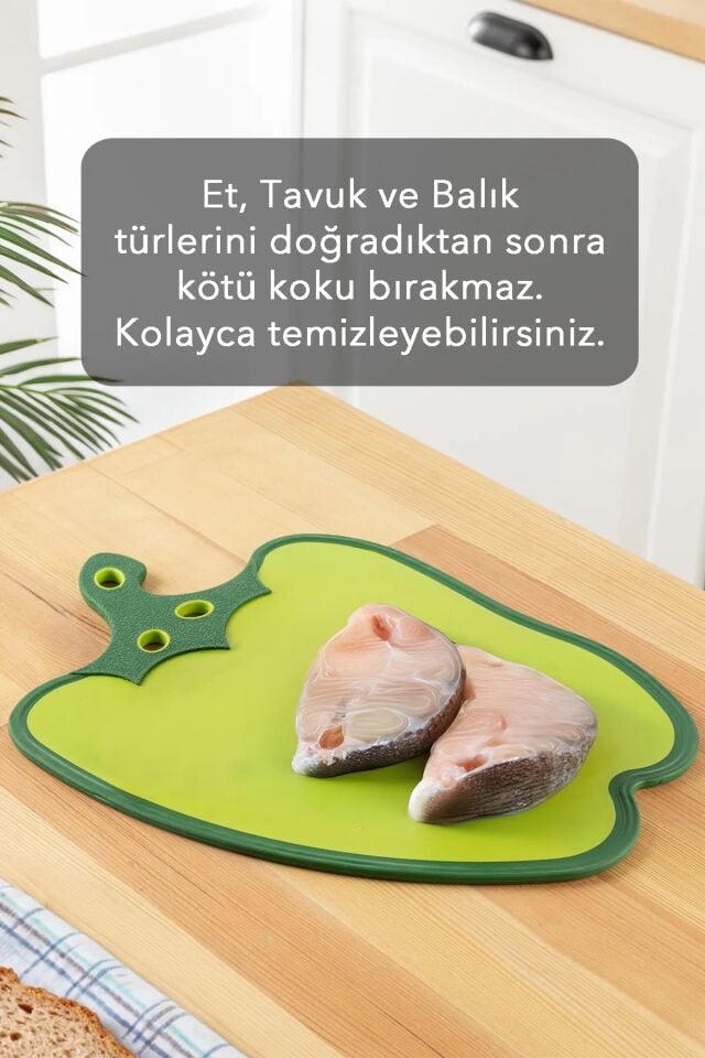 Dolma Biber Figürlü Kaydırmaz Kesme Tahtası Doğrama Panosu