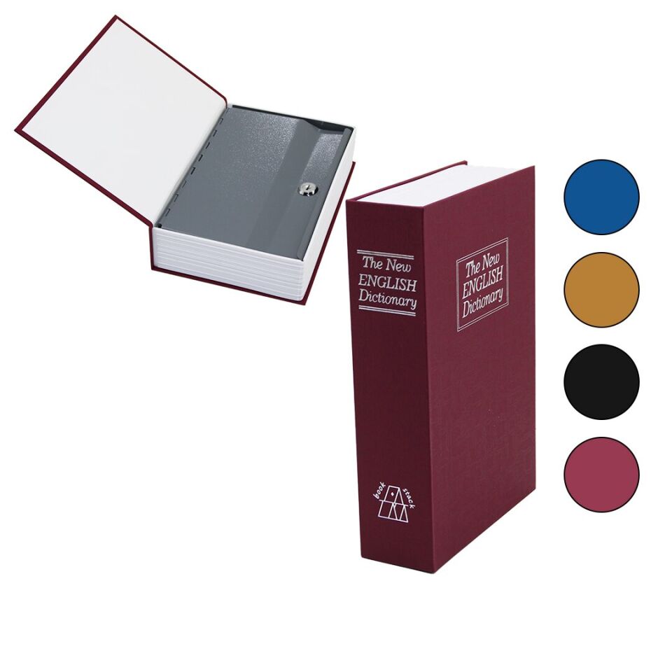 KUMBARA HOMESAFE BOOKSAFE BÜYÜK 240X155X55MM KİTAP MODELİ KİLİTLİ KASA KUMBARA