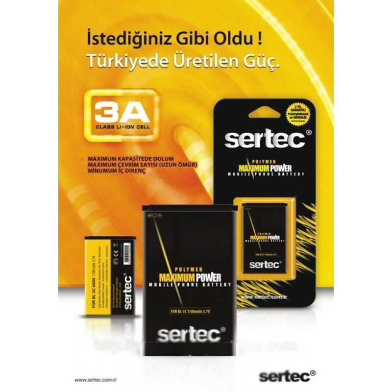 SERTEC - Samsung GALAXY i8530/ i8552 Beam Uyumlu Batarya