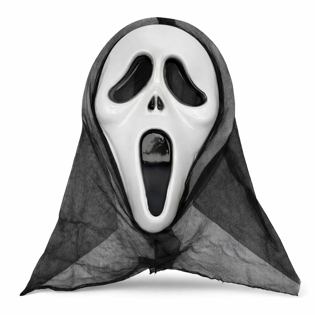 Kapşonlu Çığlık Maskesi Scream Maskesi - Hayalet Maskesi 33x21 cm