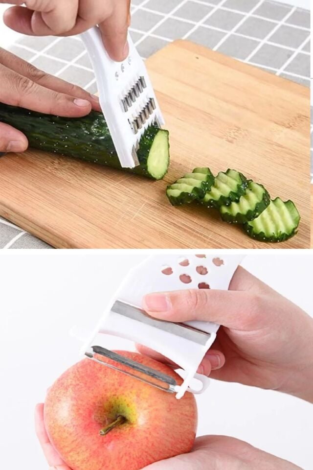 Rende Soyacak 5 Fonksiyonlu Sebze Meyve Soyucu Patates Havuç Salatalık Zencefil Doğrayıcı