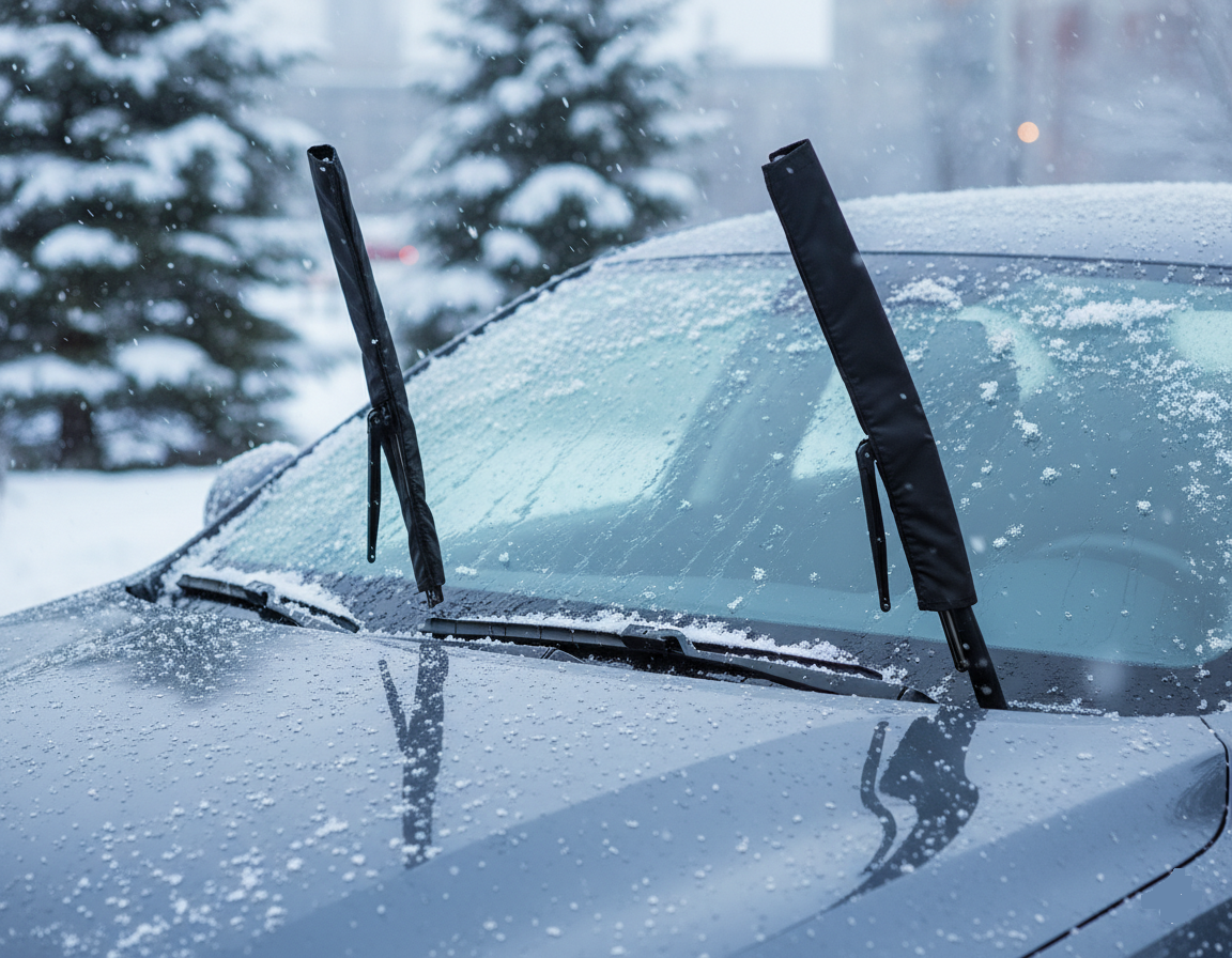 Araba Silecek Koruma Kılıfı – Karlı ve Buzlu Havaya Dayanıklı, Pratik Tak-Çıkar Kullanım