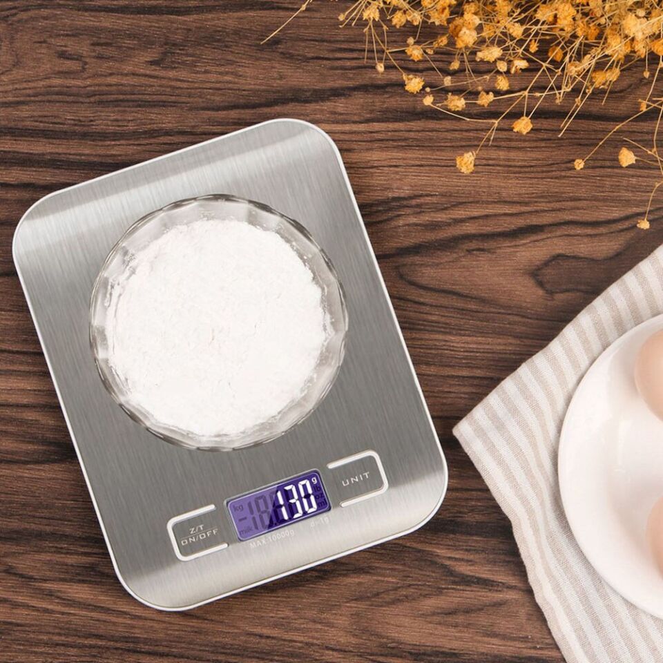 Lüx Dijital Mutfak Terazisi 5 Kg 1 Gr Hassas Paslanmaz Çelik + Pil