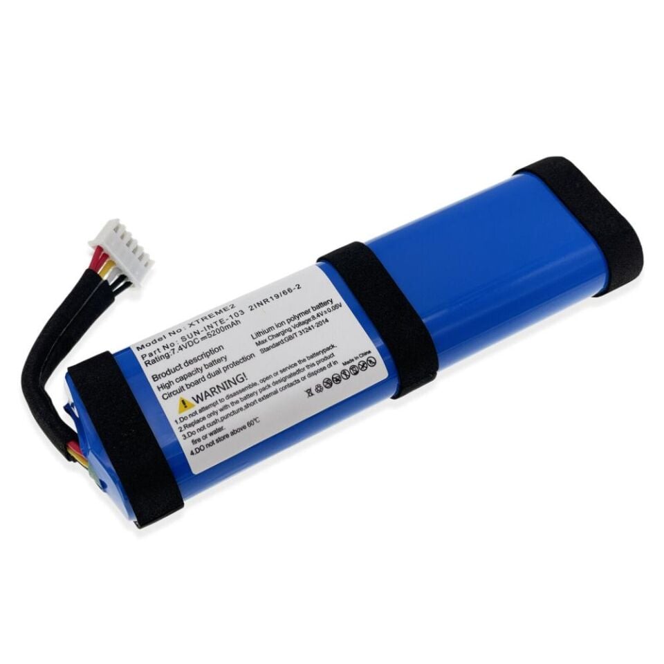 Sertec JBL Xtreme 2 / 3 uyumlu 7.4V 5200 mah Soketli Batarya
